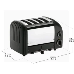 Dualit Classic Vario AWS 40370 4 Slice Toaster - Matt Black