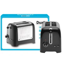 Dualit Lite 1.5 Litre Jug Kettle & 2-Slice Toaster Set - Black & Stainless Steel
