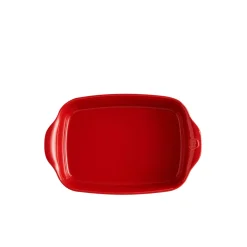 Emile Henry 29cm Small Rectangular Earthenware Dish - Burgundy