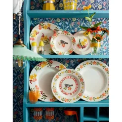 Emma Bridgewater Earthenware 6 1/2" Plate - Lovebirds Coral