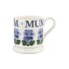 Emma Bridgewater Half Pint Mug - Blue Pansies - Mum