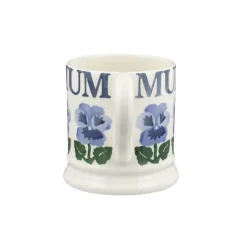 Emma Bridgewater Half Pint Mug - Blue Pansies - Mum