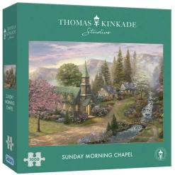 Gibsons 1000 Piece Jigsaw Puzzle - Thomas Kinkade - Sunday Morning Chapel