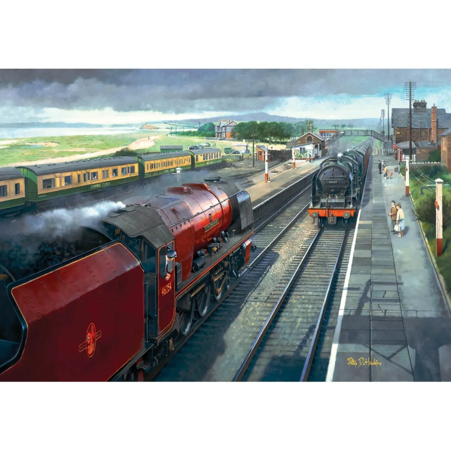 Gibsons 500 Piece Jigsaw Puzzle - Hest Bank Whitsun 1961