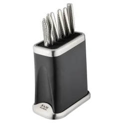 Global Knives Fire-Hi 7 Piece Kitchen Knife Block - Black