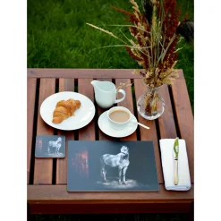 iStyle Rural Roots 4 Piece Square Coaster Set - Horse