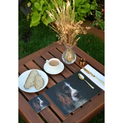 iStyle Rural Roots Rectangular Glass Worktop Saver - Springer Spaniel