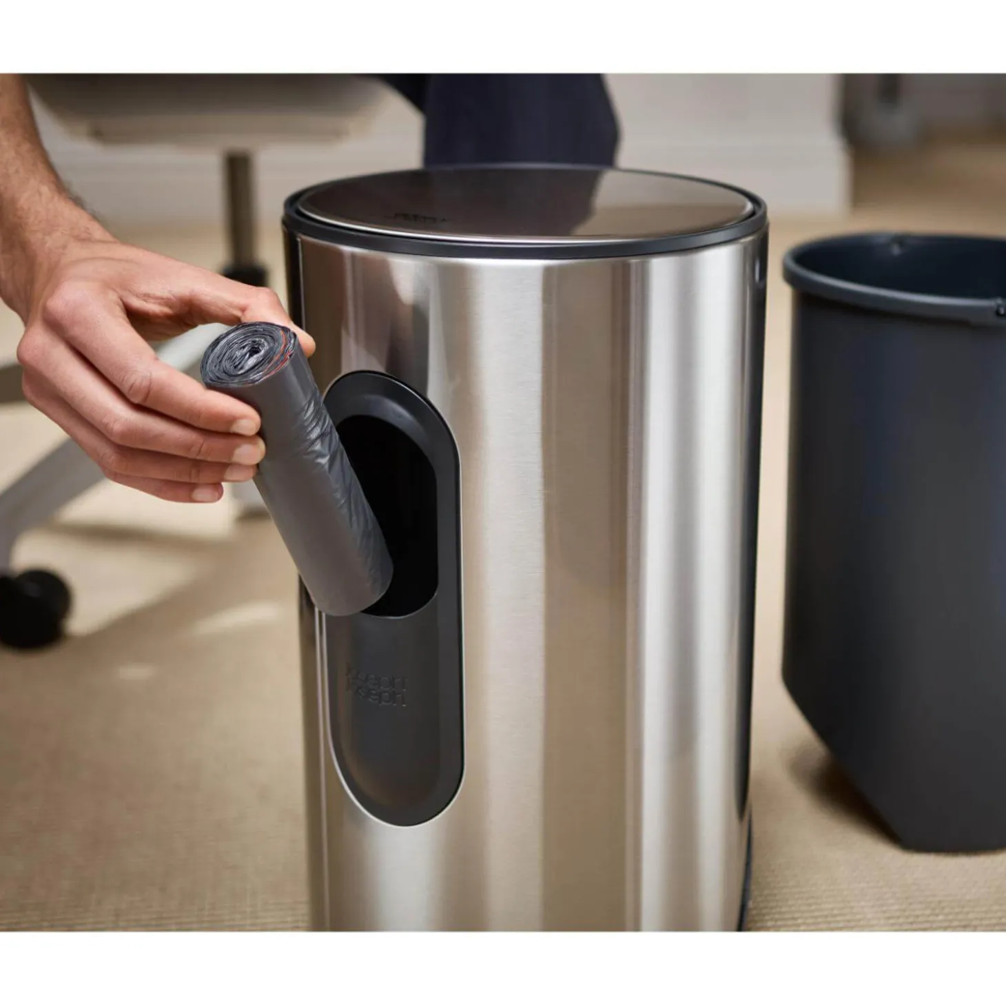 Joseph Joseph Arc 10 Litre Easy-Push Pedal Bin - Stainless Steel