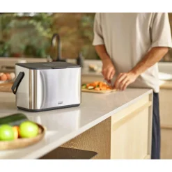 Joseph Joseph Collect 4-Litre Food Waste Caddy - Stainless Steel