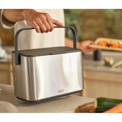 Joseph Joseph Collect 4-Litre Food Waste Caddy - Stainless Steel