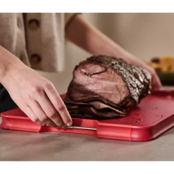 Joseph Joseph Cut&Carve Plus Multi-function Extra Large Chopping Board - Red