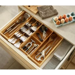 Joseph Joseph DrawerStore Bamboo Expanding Cutlery Organiser