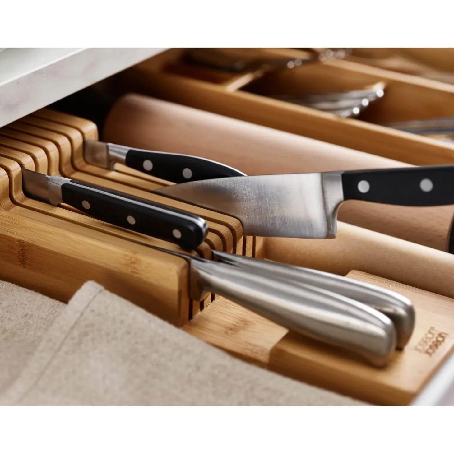 Joseph Joseph DrawerStore Bamboo 2 Tier Knife Organisation