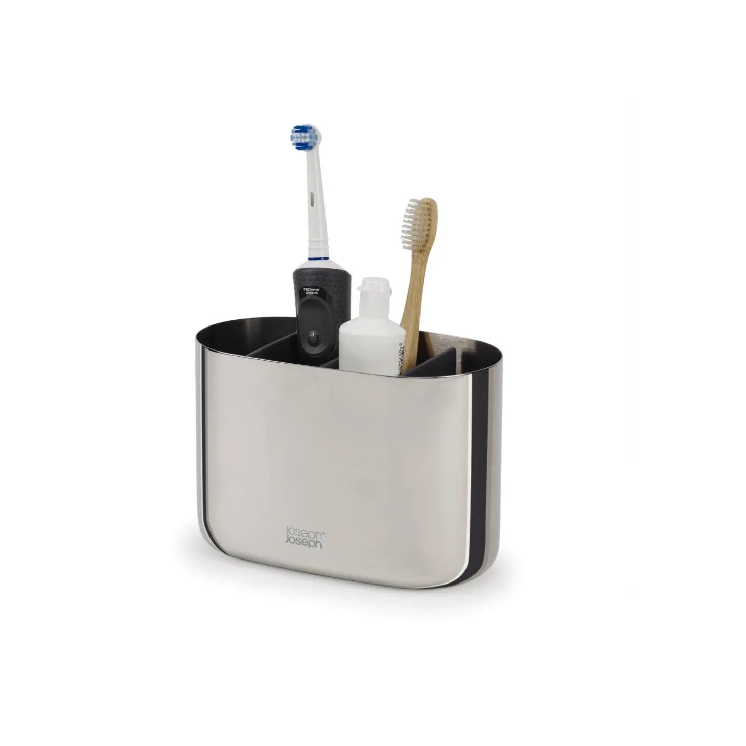 Joseph Joseph EasyStore Luxe Stainless Steel Large Toothbrush Caddy