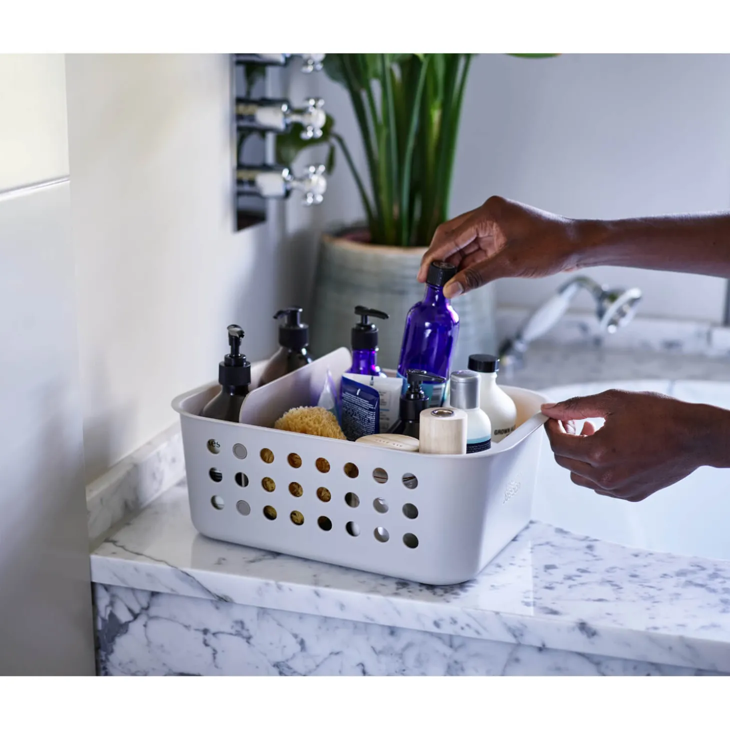 Joseph Joseph EasyStore Large Bathroom Storage Basket - Ecru