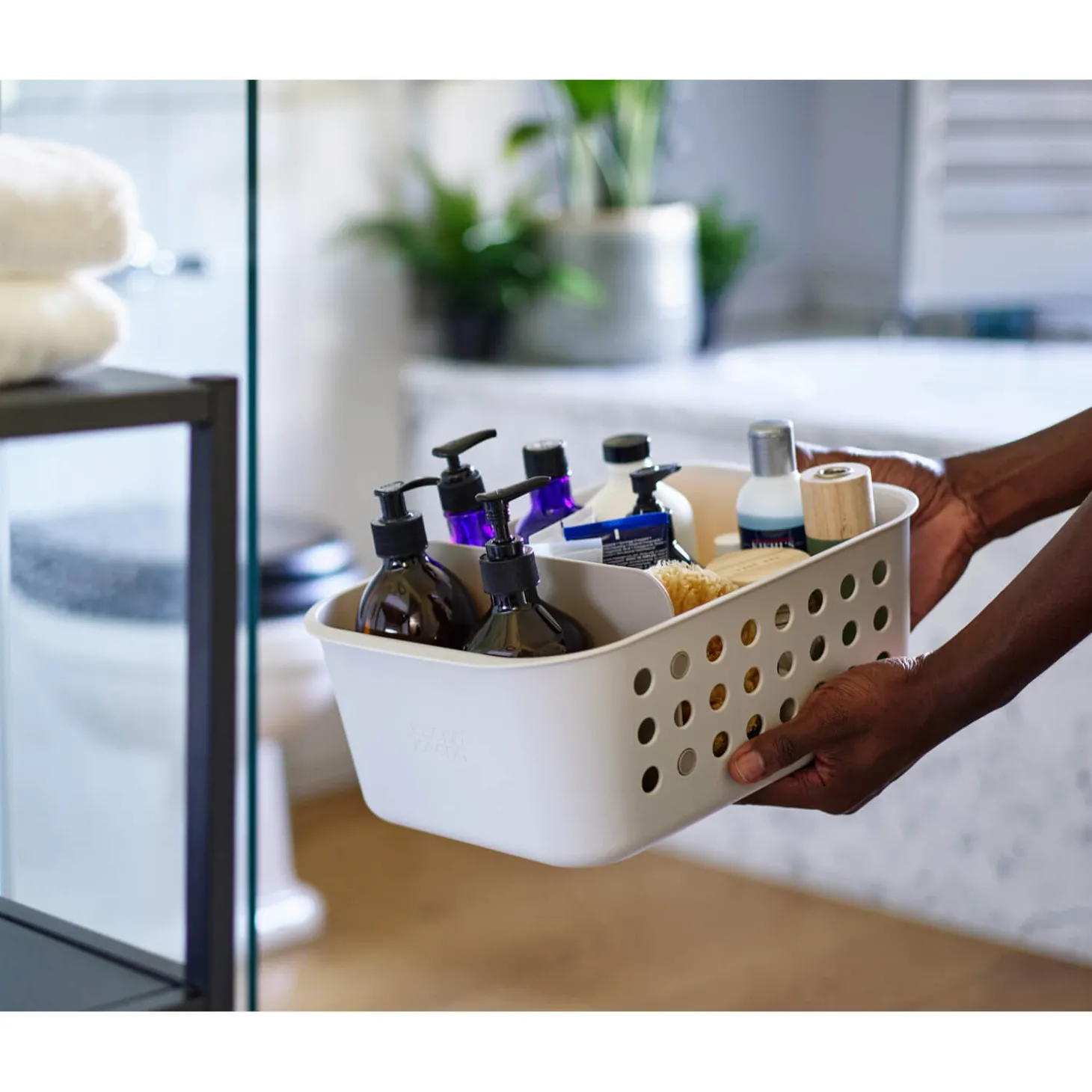 Joseph Joseph EasyStore Large Bathroom Storage Basket - Ecru