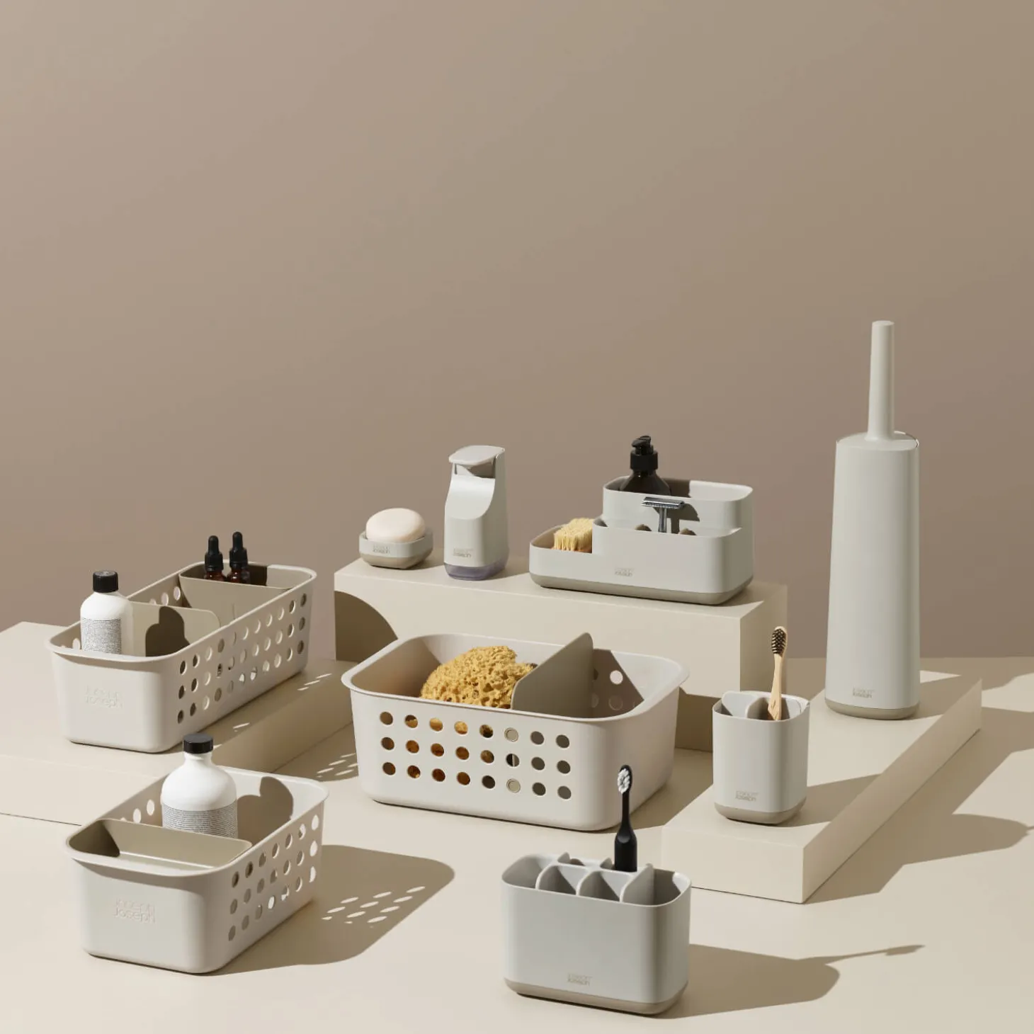 Joseph Joseph EasyStore Large Bathroom Storage Basket - Ecru