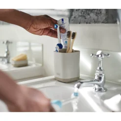 Joseph Joseph EasyStore Small Toothbrush Caddy - Ecru