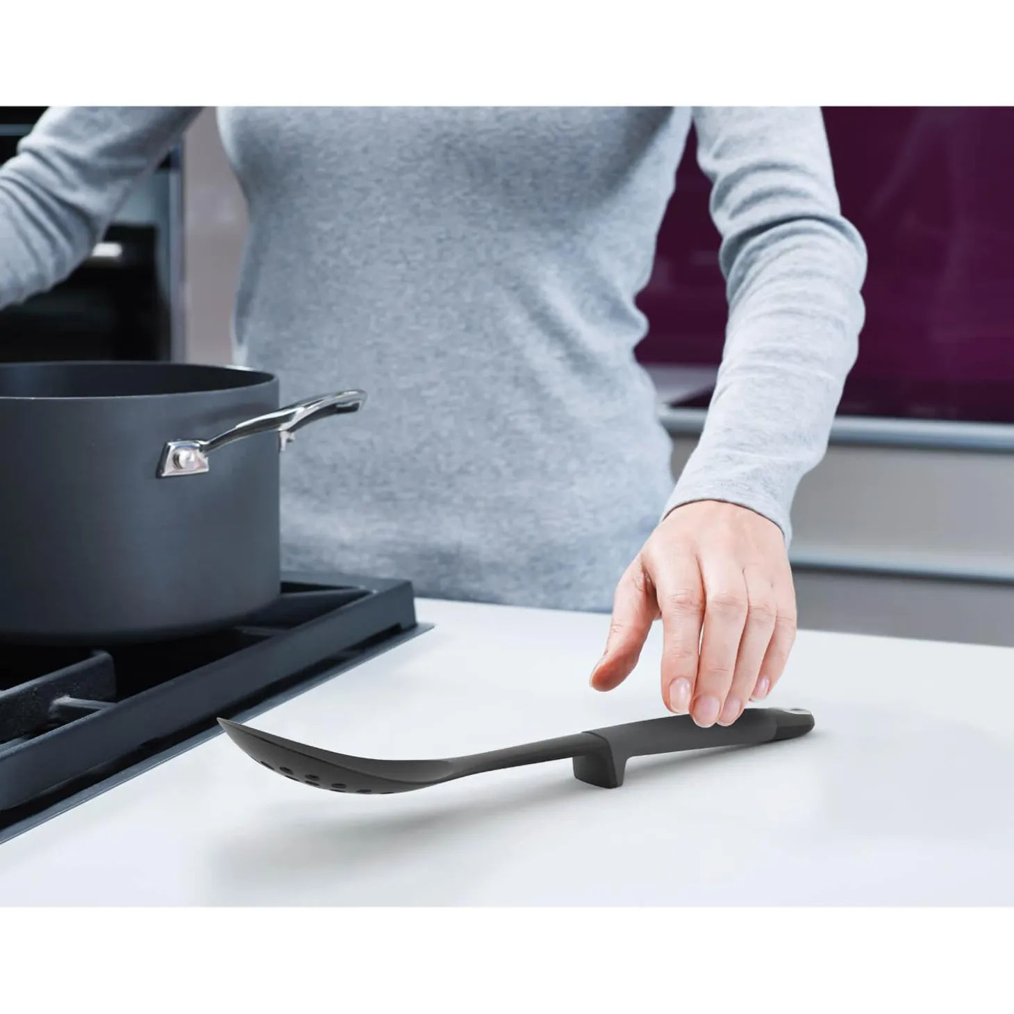 Joseph Joseph Elevate 6 Piece Carousel Utensil Set With Tongs - Grey