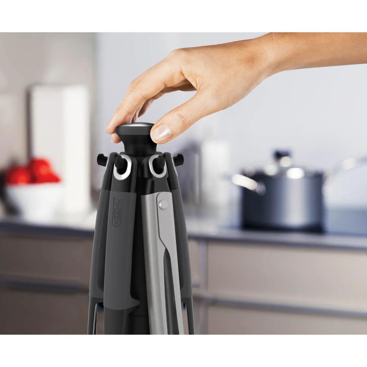 Joseph Joseph Elevate 6 Piece Carousel Utensil Set With Tongs - Grey