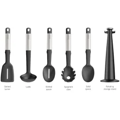 Joseph Joseph Elevate Stainless Steel & Silicone Utensil 5-Piece Carousel Set