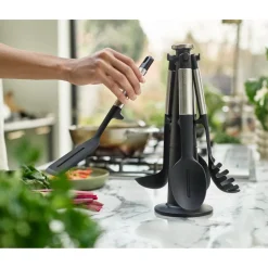 Joseph Joseph Elevate Stainless Steel & Silicone Utensil 5-Piece Carousel Set