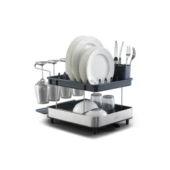 Joseph Joseph Excel 2-Tier Steel Dish Rack - Grey