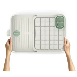 Joseph Joseph Extend Expandable Dish Rack - Light Stone & Sage Green