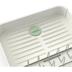 Joseph Joseph Extend Expandable Dish Rack - Light Stone & Sage Green