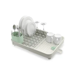 Joseph Joseph Extend Expandable Dish Rack - Light Stone & Sage Green