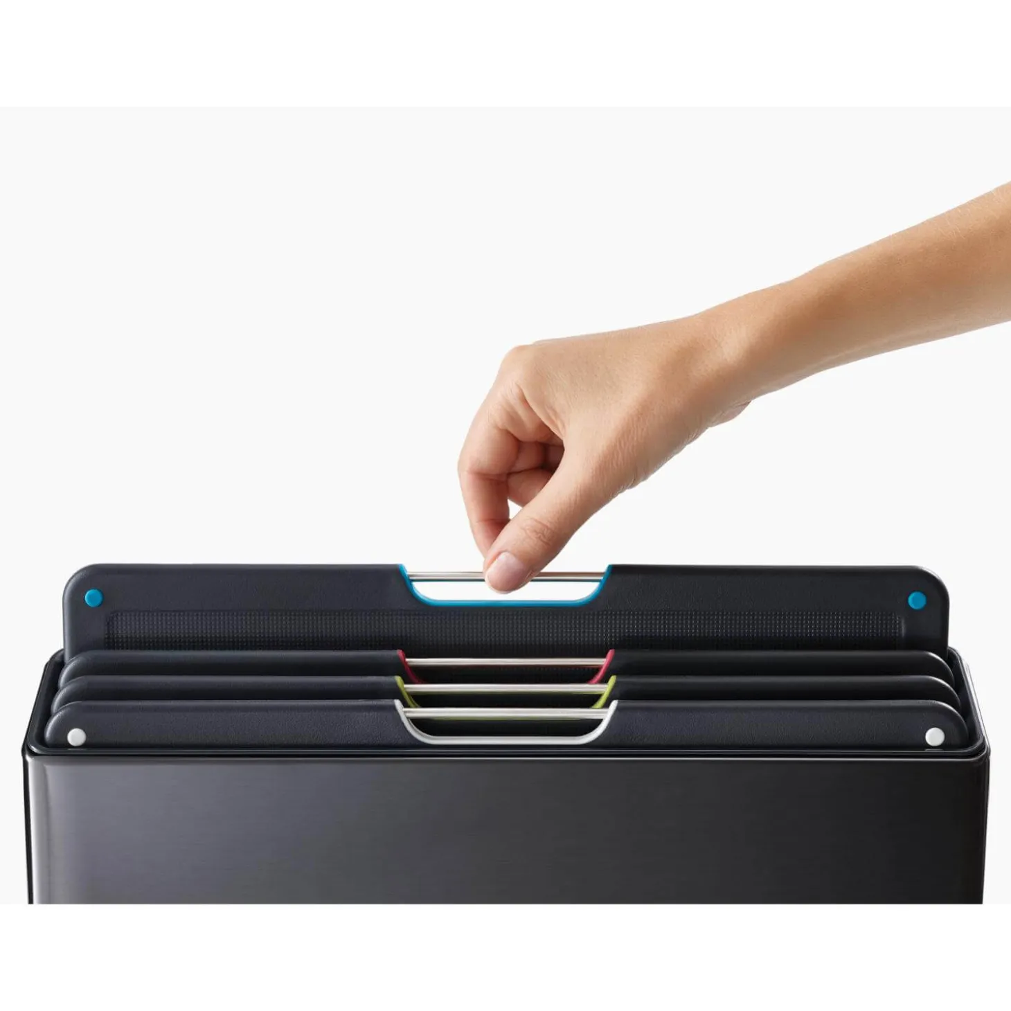 Joseph Joseph Folio Steel 4-Piece Chopping Board Set - Carbon Black