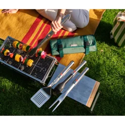 Joseph Joseph GrillOut™ Stainless Steel BBQ 3-Piece Retractable Turner, Tongs & Fork Set