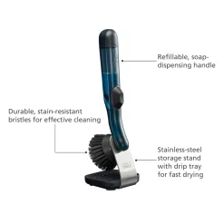 Joseph Joseph SinkTech Soap Dispensing Washing Up Brush with Steel Stand