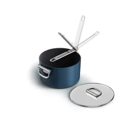 Joseph Joseph Space 15cm Non-Stick Folding Handle Saucepan & Lid - Midnight Blue