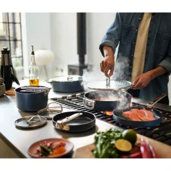 Joseph Joseph Space 28cm Non-Stick Folding Handle Saute Pan & Lid - Midnight Blue