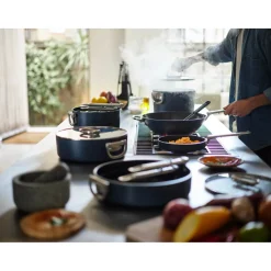 Joseph Joseph Space Folding Handle 3-Piece Cookware Set - Midnight Blue