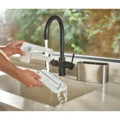 Joseph Joseph Surface Stainless Steel Sink Tidy - Light Stone