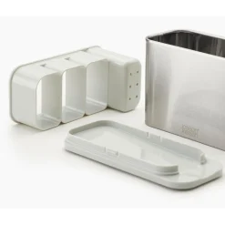 Joseph Joseph Surface Stainless Steel Cutlery Drainer - Light Stone