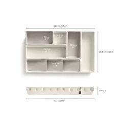 Joseph Joseph Viva 7-Piece Make-Up Drawer Organiser Set - Shell