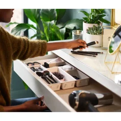 Joseph Joseph Viva 7-Piece Make-Up Drawer Organiser Set - Shell