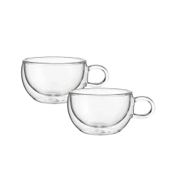 Judge Duo Double Walled 2-Piece Form Espresso Glass Set - 75ml