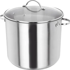 Judge Essentials 28cm Stainless Steel 13 Litre Stockpot with Glass Lid