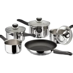 Judge Vista 5-Piece Stainless Steel Draining Saucepan Set