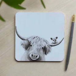 Katherine Sheard Coaster - Bessie Moo & Mouse