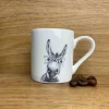 Katherine Sheard Fine China Espresso Mug - Doris Donkey With Glasses