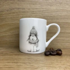 Katherine Sheard Fine China Espresso Mug - Bobble Bunny