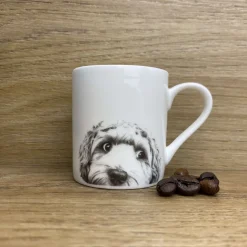 Katherine Sheard Fine China Espresso Mug - Dino Cockapoo