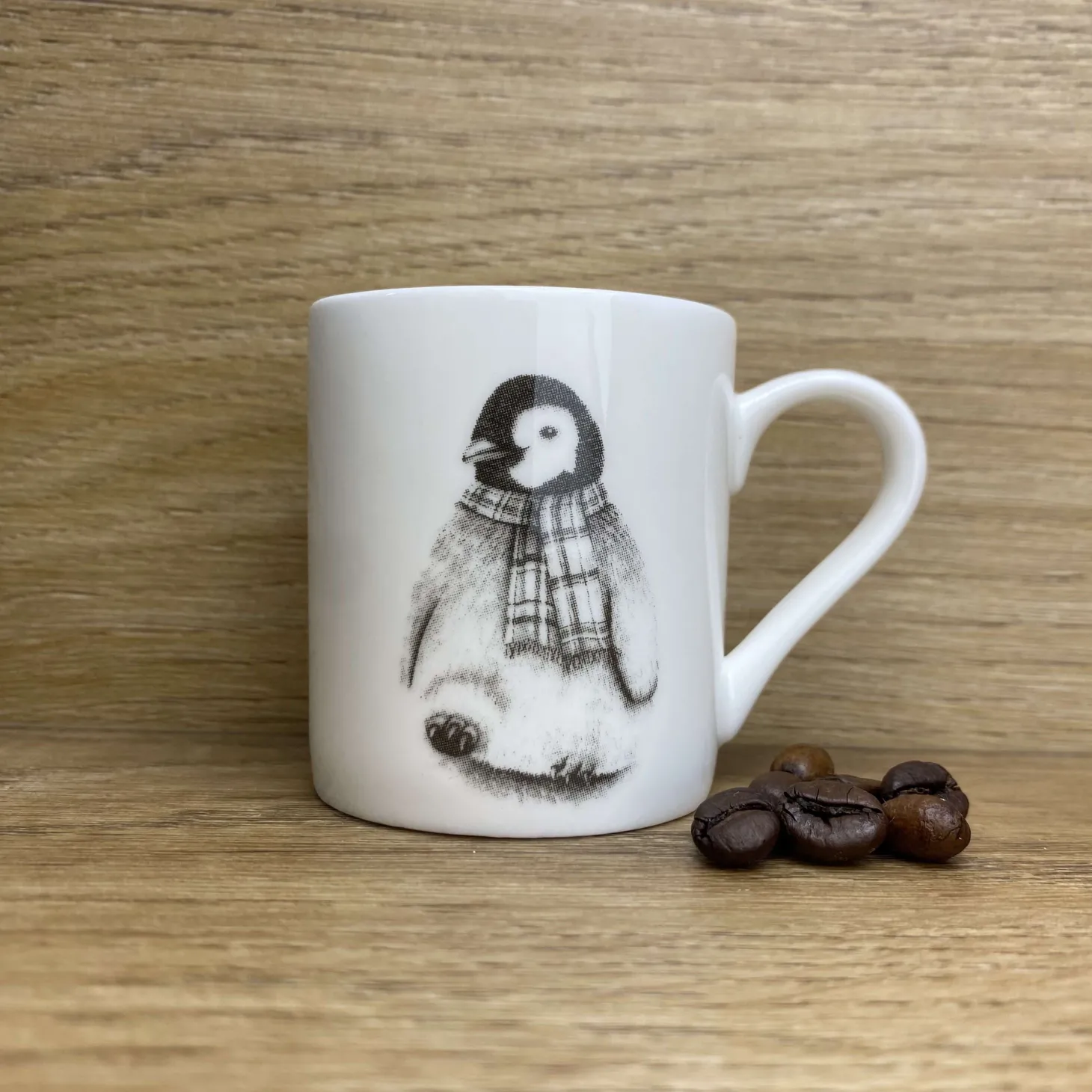 Katherine Sheard Fine China Espresso Mug - Peggy Penguin