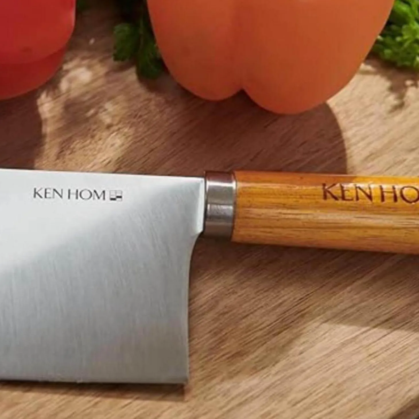 Ken Hom 18cm Stainless Steel Cleaver with Wooden Handle