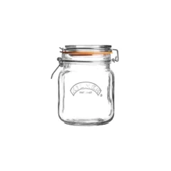 Kilner Glass Square Clip Top Storage Jar - 1 Litre